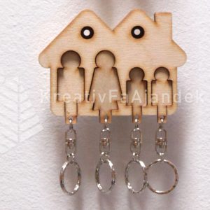 Családi figurás - Fali kulcstartó