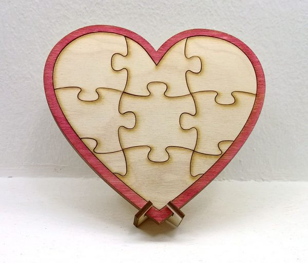 Puzzle szíves kép