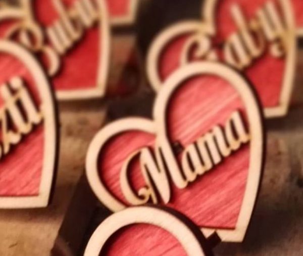 Névre szóló szíves szalvétagyűrű - Image 2