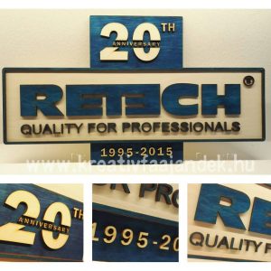 Egyedi lézervágott és pácolt cégtábla