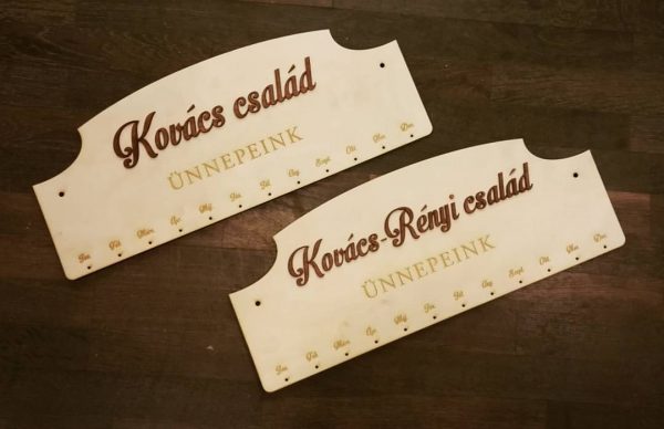 Családi ünnepek tábla I.