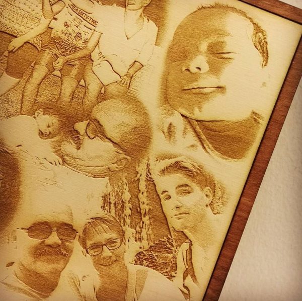 Fotó montázs gravírozás fára A/4-es - Image 3