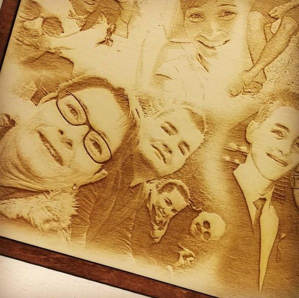 Fotó montázs gravírozás fára A/4-es - Image 4