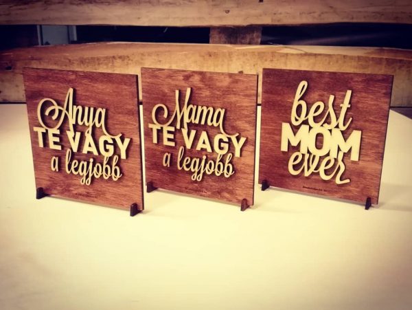 Fa design tábla Anyák napjára