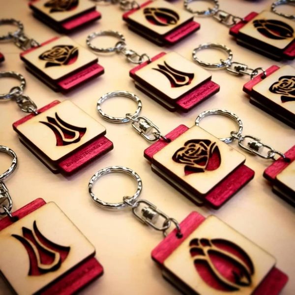 Virágos kulcstartó