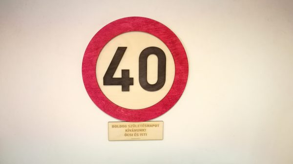 Utcatábla 30, 40, 50, 60... 80 km/h