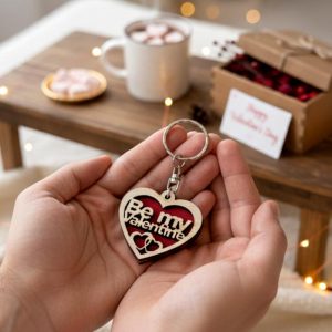 Be my Valentine vagy Endless Love fa kulcstartó