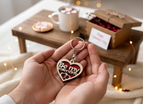 Be my Valentine vagy Endless Love fa kulcstartó