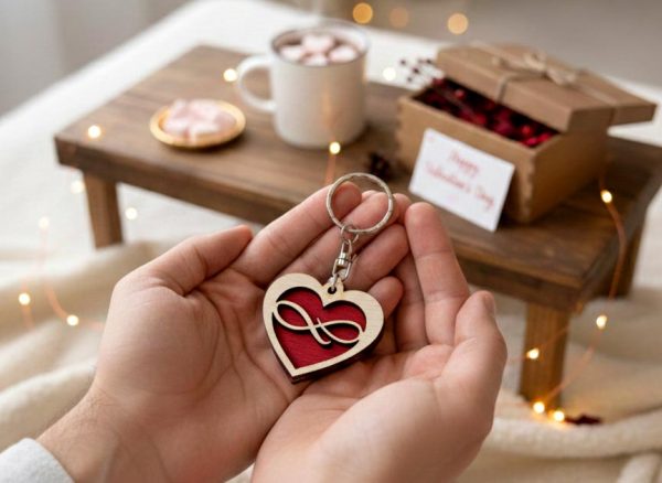 Be my Valentine vagy Endless Love fa kulcstartó - Image 3