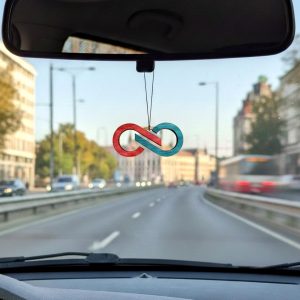 Tisza logós autós fa dísz